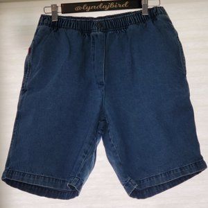 Woman Within Denim Shorts with Elastic Waist